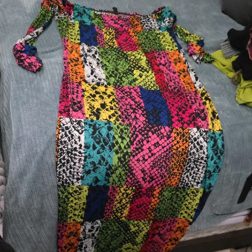 Colorful Patchwork Dress - Picture 2 of 4